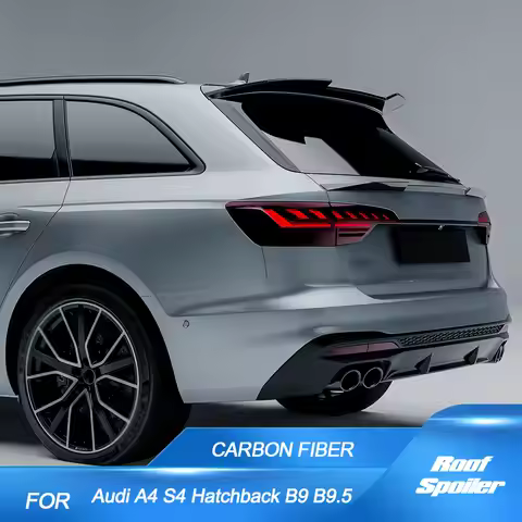 Car Roof Spoiler Boot Lip Carbon Fiber Wing Lid for Audi A4 S4 Hatchback B9/B9.5 2016-2025 Rear Roof