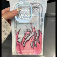Creative Pink Flame Clear Latest Softcase Samsung S26 Plus S26 Ultra S25 Fe S24 Fe S25 Ultra M54 S23