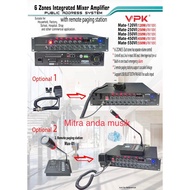Vpk 6 zones integrated mixer amplifier public address system mate450vi 450watt 70/100v