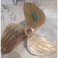 Brass propeller d3 x 14 / no. 15 / no. 13 as1" as22 leaves3 as7/8 propeller fan D13 1in 7/8 boat