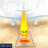 DHL diecast Airplane B757 with Stand Label