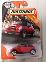 【BMW mini cooper】[另有銀色版本可供選擇]全新火柴盒紅色寶馬"mini cooper"合金模型玩具車 matchbox red color 2003 bmw mini cooper s