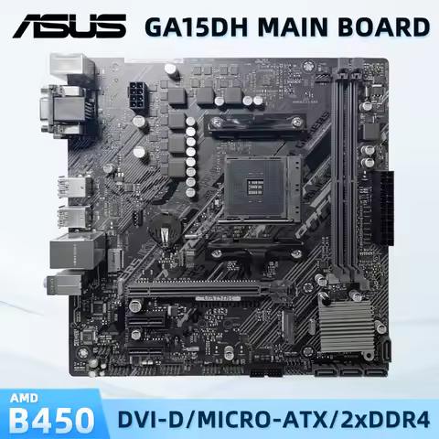 ASUS B450 Motherboard GA15DH MAIN BOARD Supports Ryzen 7 1700 3700x Ryzen 5 2600 2600x 3500x 3600 55