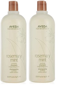 2 PACK AVEDA Rosemary Mint Purifying Shampoo 33.8 Oz Liter Set