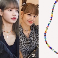 Smiley Face Colored Beads Necklace Expression Necklace