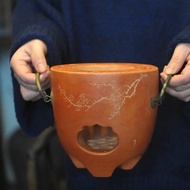 Handmade Red Clay Small Stove Tea Cooking Stove Tea Fire Stoves Large Double Layer Charcoal Stoves B