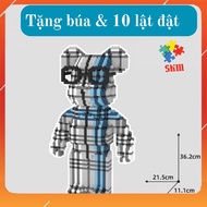 Lego bearbrick 36cm Plaid + Compartment + Hammer Glasses + 10 Flip-Flops, Assembly Model (Product With Box)