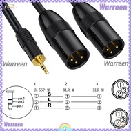 WARREEN Dual 3pin XLR Male to 1/8in TRS, Plug and Play Flexible Stereo Y Splitter Cable, Practical 0