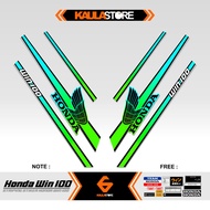 HONDA WIN STRIPING 18 MOTIF/ WIN 100 STICKER/ VIRAL WIN 100 VARIATION STICKER/ KAULADECAL/