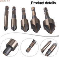 Cobalt Countersink Drill Bit Five-blade Design Hexagonal Shank For Copper