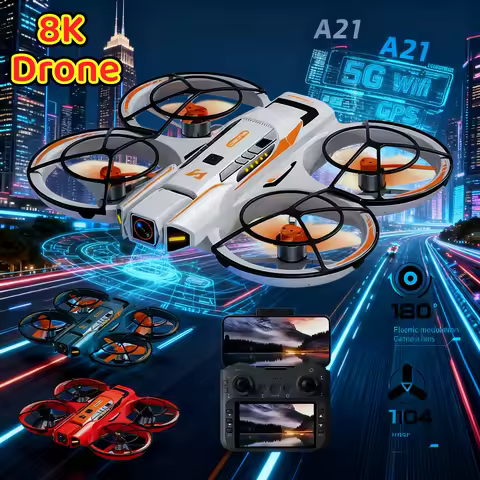 New A21 Pro Mini Drone 4K Professional 8K HD Camera with Screen RC Dron Brushless Motor Obstacle Avo