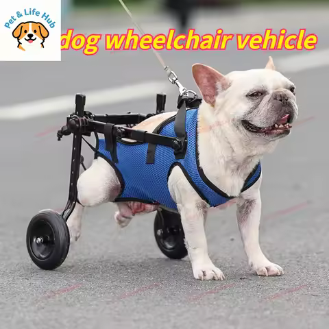 Pet Wheelchair Cart Adjustable Pet Mobility Aids with Wheels Disabled Cat Dog Rehabilitation Walking