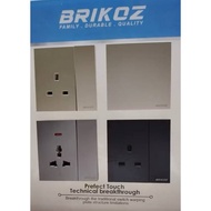 BRIKOZ SWITCH SOCKET 13A 1 GANG 2 GANG 3 GANG 4 GANG HEATER SWITCH 1 WAY 2 WAY GOLD