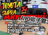 Toyota Supra A90 專用 AKRAPOVIC 蠍子管 中尾段 ~JK RACING 車宮車業