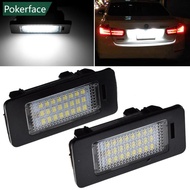 POKERFACE 1Pc/2Pcs 6000k Car License plate Light White No Error Led Number License Plate Light For B