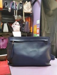 LOEWE Large T Pouch Bag 藍色 Smooth 牛皮 斜揹袋 肩背袋 手袋 Blue Calfskin Shoulder Handbag 23M116U