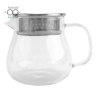 Heat Resistant Coffee Pot Hand Brewing Coffee Pot Steel Cover Transparent Sharing Pot Glass Brewing 