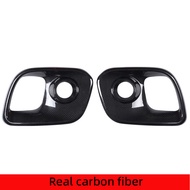 Real dry carbon fiber for Abarth 595 695 2017-2024 LHD RHD car front fog light cover sticker styling