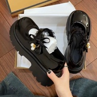 Women's Lolita Doll Shoes with Lace 4-5cm High Sole with High Quality Pearls (FORM TO THIN FEET, BOO