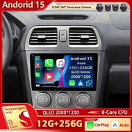 Android 15 For Subaru Impreza GD GG 2002-2007 2K QLED Stereo Car Radio Multimedia Video Player GPS A