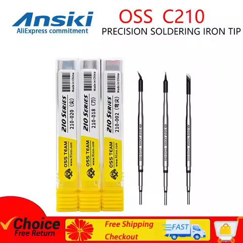 OSS C210 Soldering Iron Tip Precision Welding Repair Kit for JBC HS02B T80 TS21 Soldering Iron Repla
