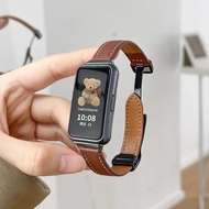 Dây đeo đồng hồ khóa nam châm bằng da cho vòng đeo tay Huawei Band 10 Đồng hồ nghệ thuật cho huawei