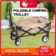 Foldable Camping Trolley Outdoor Trolley Wagon Foldable Shopping Cart