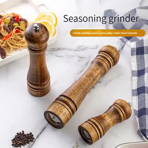Wood Oak Salt and Pepper Grinder Multi-purpose Manual pepper grinder 5/8/10 Inch