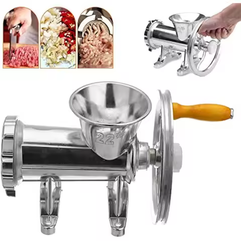Multifunction Manual Meat Grinder Mincer Sausage Stuffer Household Hand Crank Manual Food Meat Veget