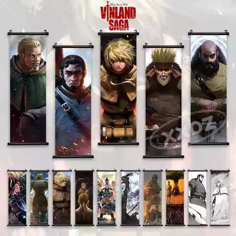Vinland Saga Anime Home Decor Thorfinn Karlsefni Wall Art Askeladd Painting Hanging Bjorn Scrolls Pi