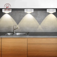 XYAX RGB 16สี ไฟ LED ใต้ตู้ ไร้สายแบบไร้สาย หรี่แสงได้ ไฟตู้เสื้อผ้า ของตกแต่งบ้าน เซนเซอร์สัมผัส โคมไฟสำหรับกลางคืน ตู้เสื้อผ้าในตู้เสื้อผ้า