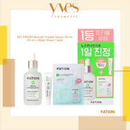 🌟พร้อมส่ง!!!🌟 Set FATION Nosca9 Trouble Serum 50ml (15ml+Mask Sheet 1 แผ่น) เซรั่มกู้สิว ลดรอยแดง ผิ