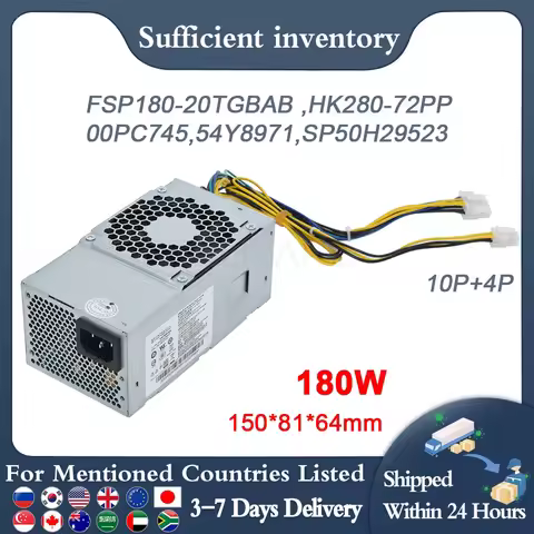 New PCE025 PCE010 PCG010 HK280-72PP FSP180-20TGBAB PA-2181-2 PA-2221-3V 00PC745 For Lenovo 10Pin 180