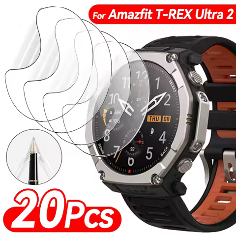 5-20PCS for Amazfit T-REX Ultra 2 Watch Soft TPU Hydrogel Film Full Coverage Anti-scratch Protective