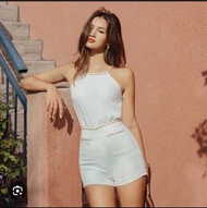 Air Space White Halter Top and Shorts Set套裝