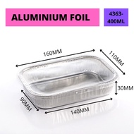 READY STOCK 5 PCS ALUMINIUM FOIL TRAY WITH LID 4363(RECTANGULAR) / BEKAS BUNGKUS