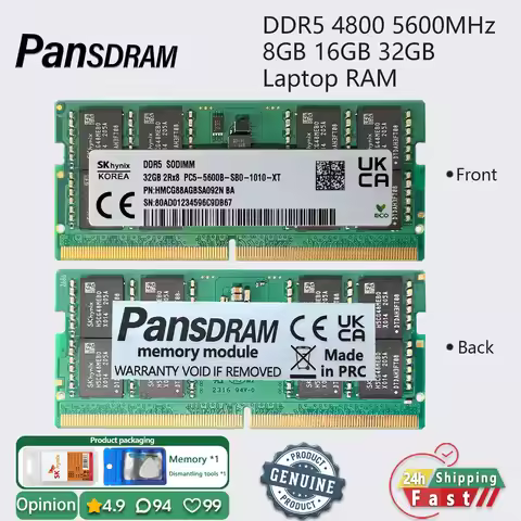 SK hynix ddr5 8gb 16gb 32gb 4800 5600 memory laptop RAM PC5 38400 44800 SODIMM pansdram
