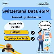 eSIMGo Switzerland eSIM Data Roaming | QR Code via Email - Powered by Mobimatter
