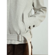Laced Wool Jacket**Speckled colored yarn Switchable collar style Straight-shoulder, clean-cut jacket