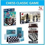 Classic Portable Board Games Magnetic & Non-Magnetic Foldable Board Game Chess Game Checkers & Chess