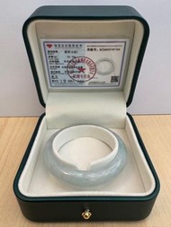 （全新 ）天空藍 糯化種水：緬甸天然翡翠A貨手鐲 緬甸天然翡翠A貨「天空藍」手鐲 緬甸A貨翡翠 手鈪 手圈  （55號圈 / 55圈）（附中國證書）（新期：21 Mar 2026 出證書日期）