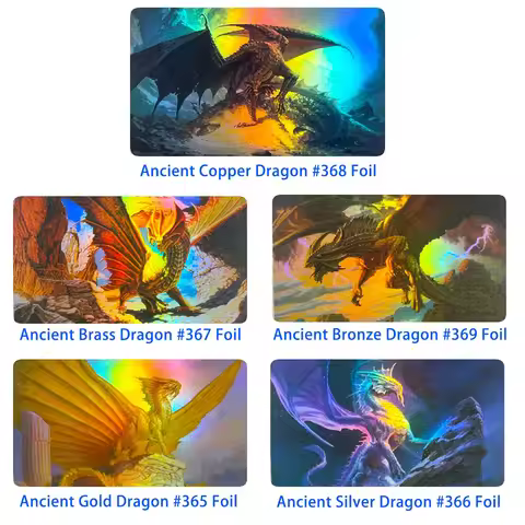 5PCS/Bundle Custom Usea Proxy Store Foil Cards Good Quality Standard Size Ancient Bronze Dragon Bras