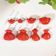 Imperial Sand Cinnabar Money Bag Pendant DIY Pendant Accessories Beaded Accessories Mobile Phone Cha