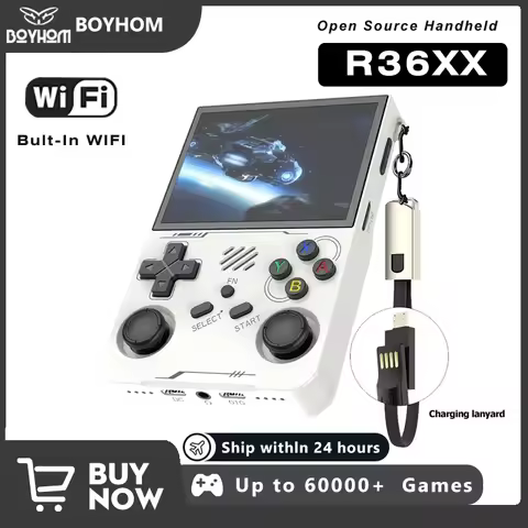 R36S updated R36XX Retro Handheld Game Console Linux ARKOS 3.5Inch IPS Screen Portable Pocket Video 