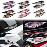 1 Pair Car Waterproof Sticker Two-Dimensional Anime Electric Girl Eyes Decor Motorcycle Electric Mot
