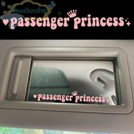 MALCOLM Passenger Princess Car Stickers, Waterproof Passenger Princess Passenger Princess Sticker, Reflective Funny Creative Car Mirror Decoration