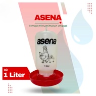 Gallon Container for Drinking Water for Chicken, Duck, and Poultry Hanging 1L 1 Liter Cap Asena