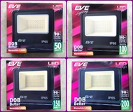 สินค้ามีประกัน ความสว่างเต็มวัตต์ โคมฟลัดไลท์ สปอร์ตไลท์ ไฟฟ้า LED EVE 50W 100W 150W 200W IP65 กันน้