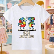 Children Brainrot 67 Meme Print T Shirt Summer Short Sleeve Casual Cartoon Tee