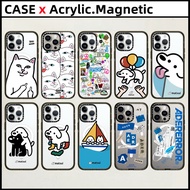 CASECASE【RIPNDIP Rebellious cat】Acrylic Magnetic Casing For iPhone 17 16 Pro Max 17 Air 16 Plus case